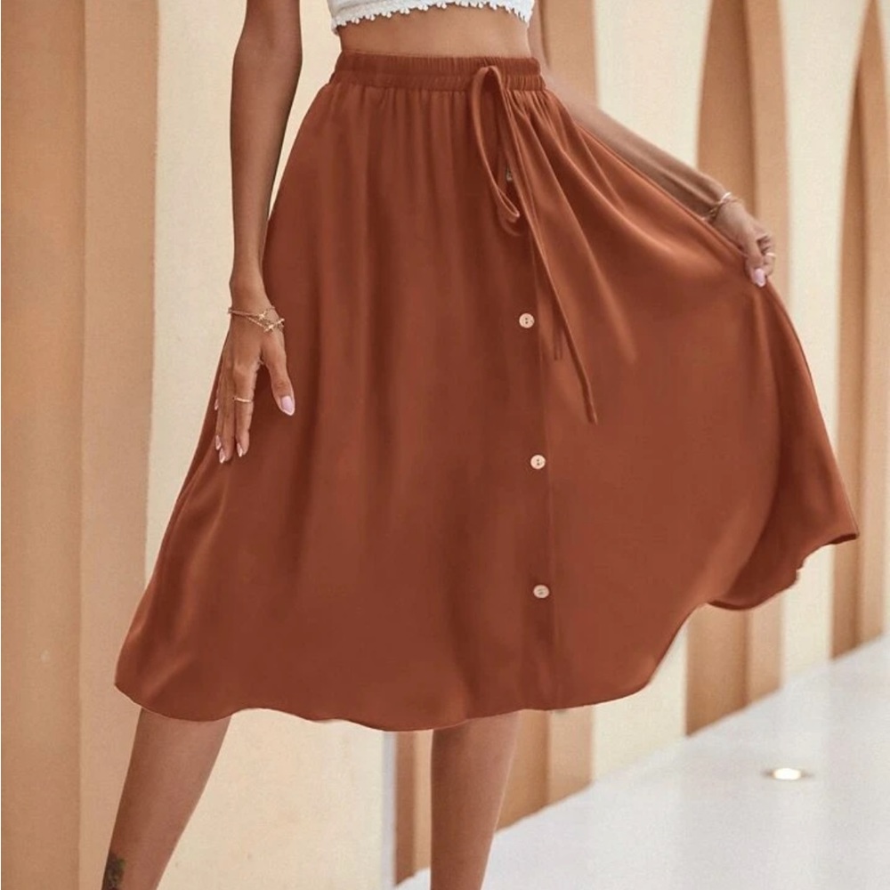 Flared midi skirt